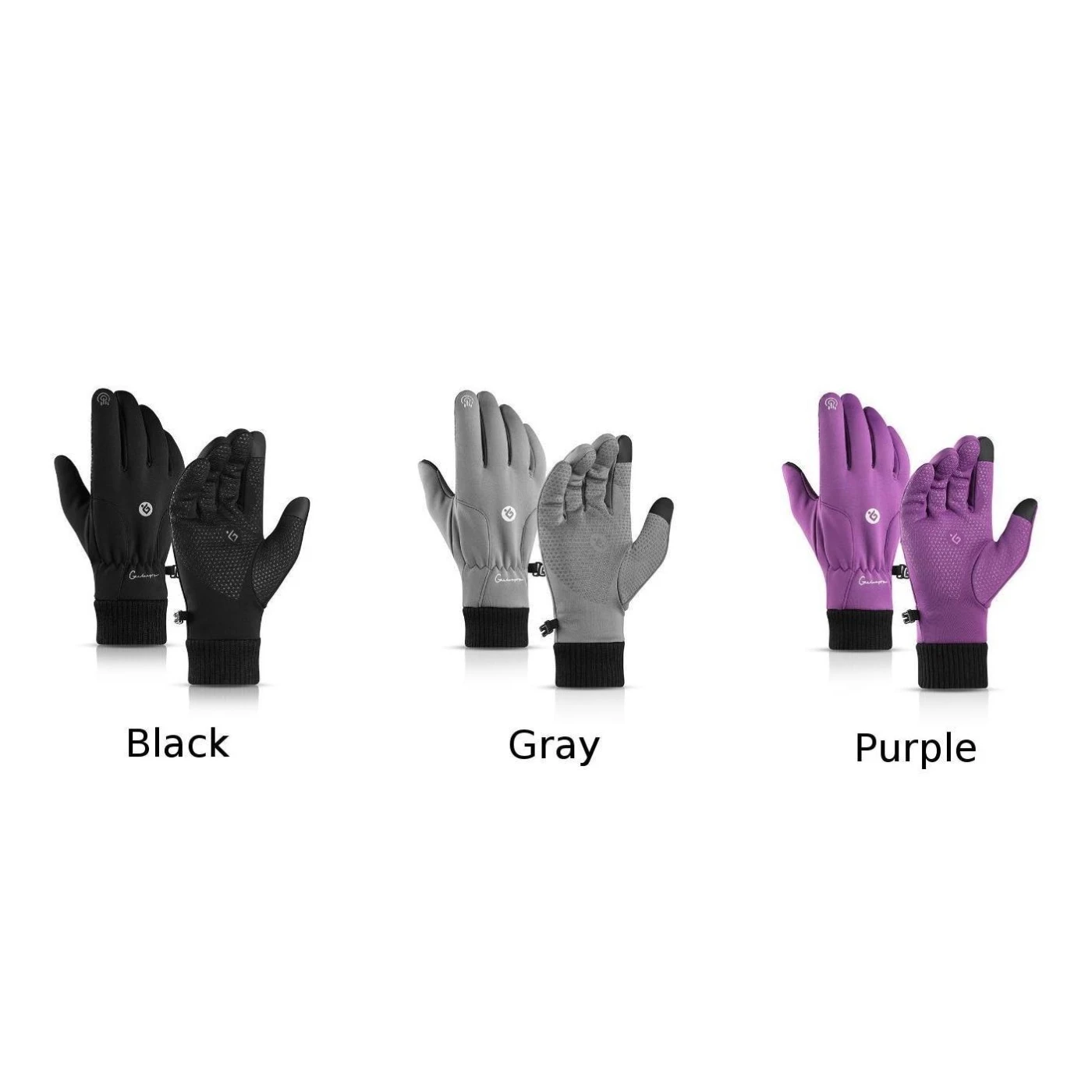 Зимние теплые ветрозащитные водонепроницаемые противоскользящие термальные велосипедные перчатки с сенсорным экраном