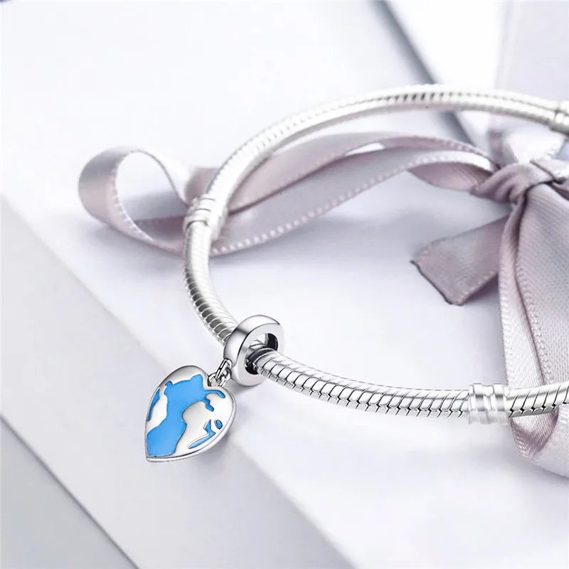 Trynmera подлинный 925 стерлингового серебра карта мечты путешествия в подвески в форме сердца подходят браслеты и ожерелья ювелирные изделия аксессуары TA051