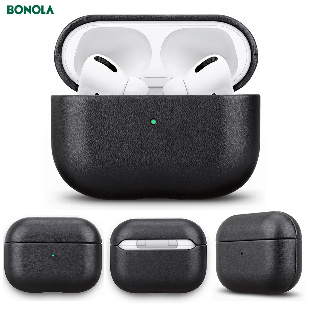 Оригинальный итальянский кожаный чехол Bonola для AirPods Pro бесшовный телефона Apple 3/2