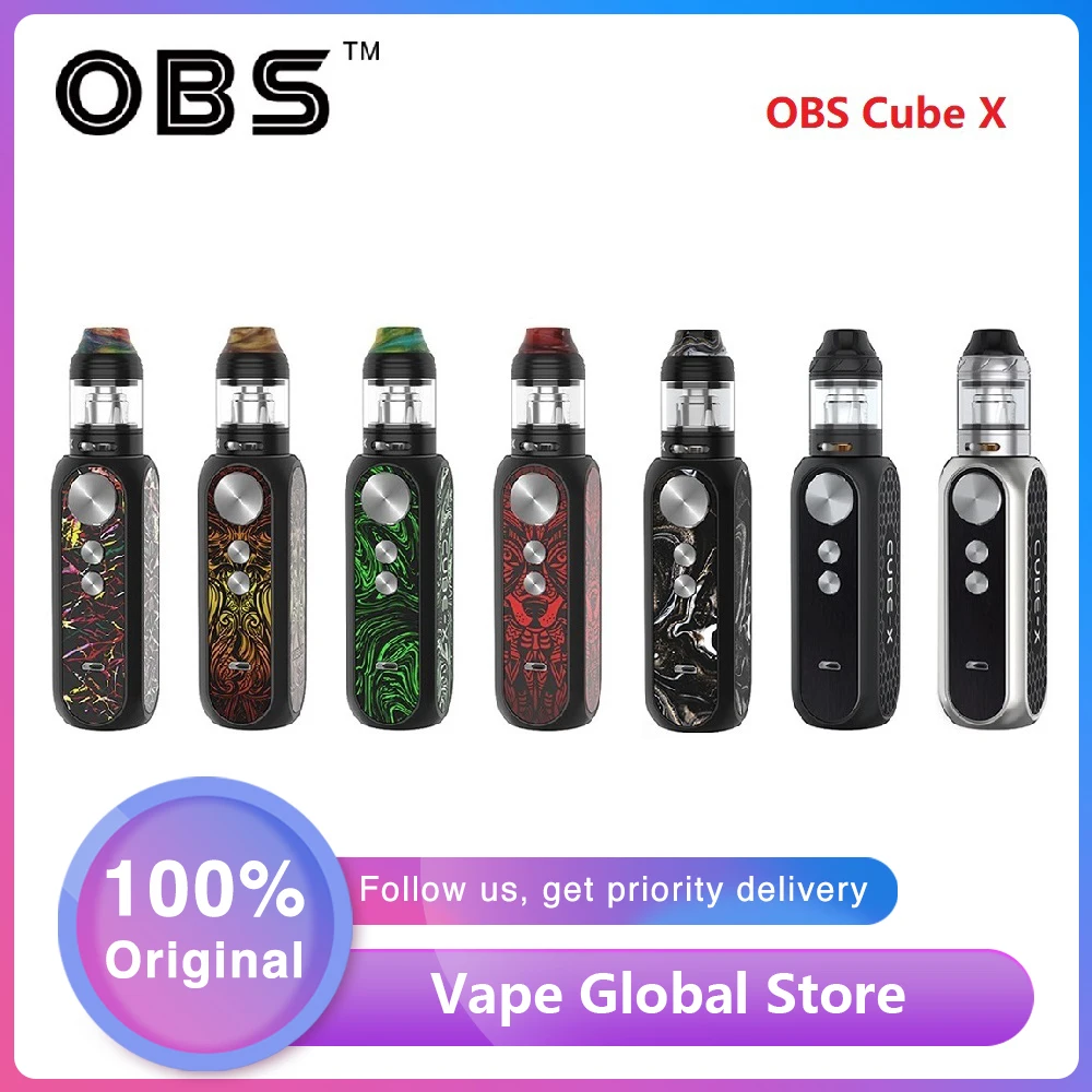 Оригинальный комплект OBS Cube X 80W VW с 2 мл/4 мл куб сетчатый бак для заполнения