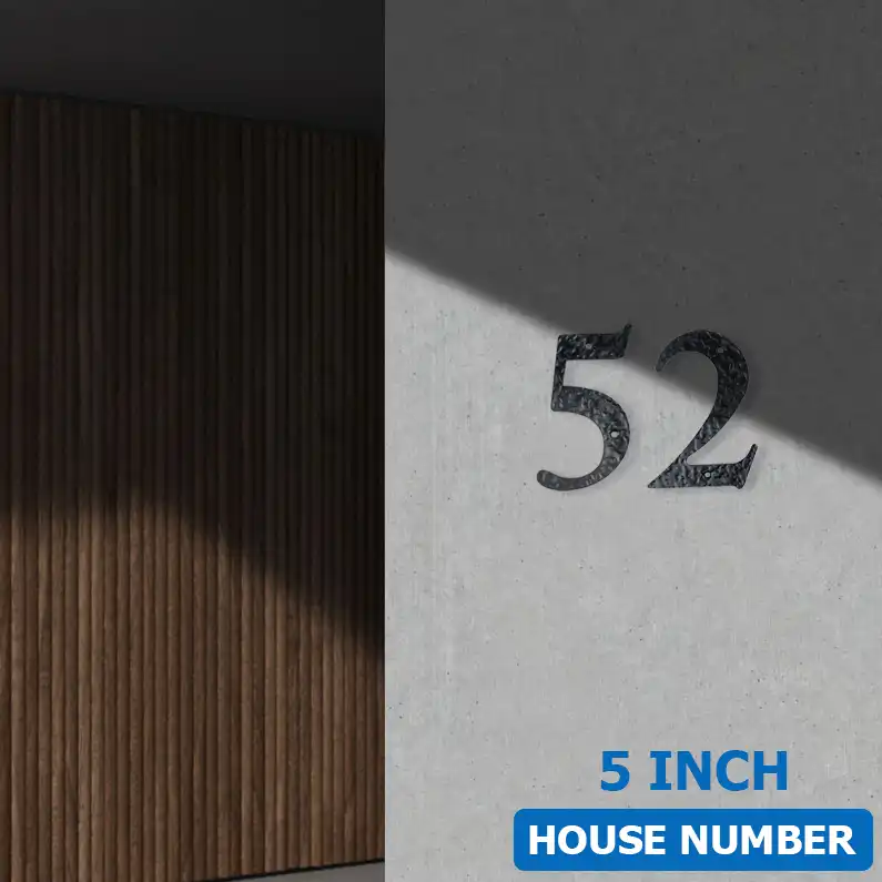 5 Inch House Numbers Black