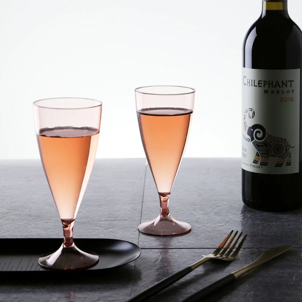 6PCS Champagne Goblet Cold Drink Juice Wine Bottles Cup Creative Home Transparent Drink Cups Bar Accessories Home Bars