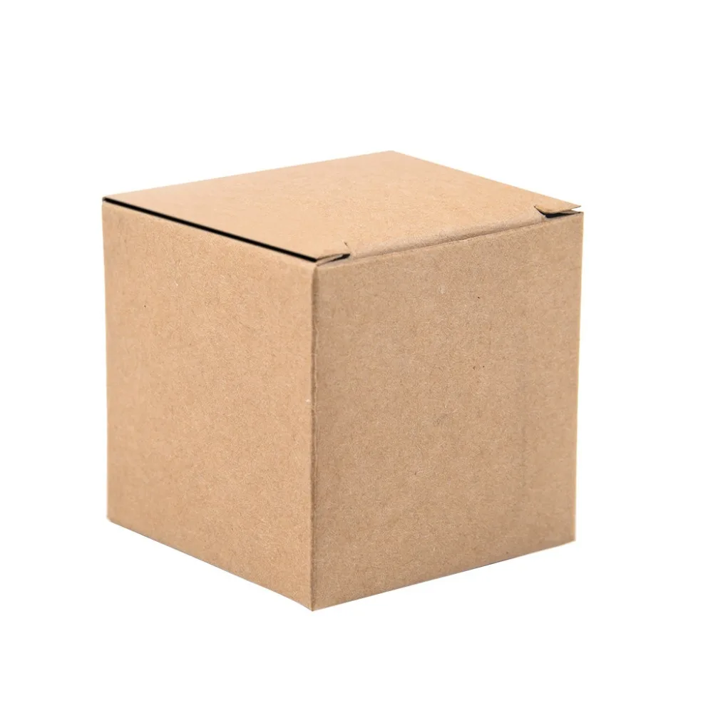 50 шт./лот чистая крафт-бумага коробка упаковка маленький картон мыло ручной работы Подарочная коробка для свадьбы ремесло коробка для конфет, ювелирных изделий складной A10