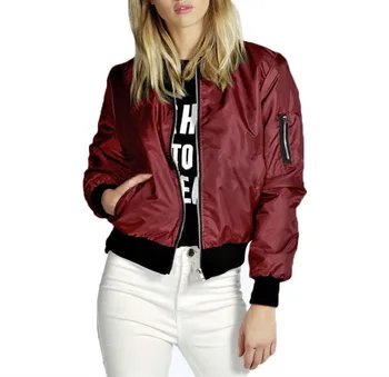 

Fashioable Women Trendy Spring Apparel Basic Jackets Female Casual Solid Color Zipper Coat Outwear 3 Colors