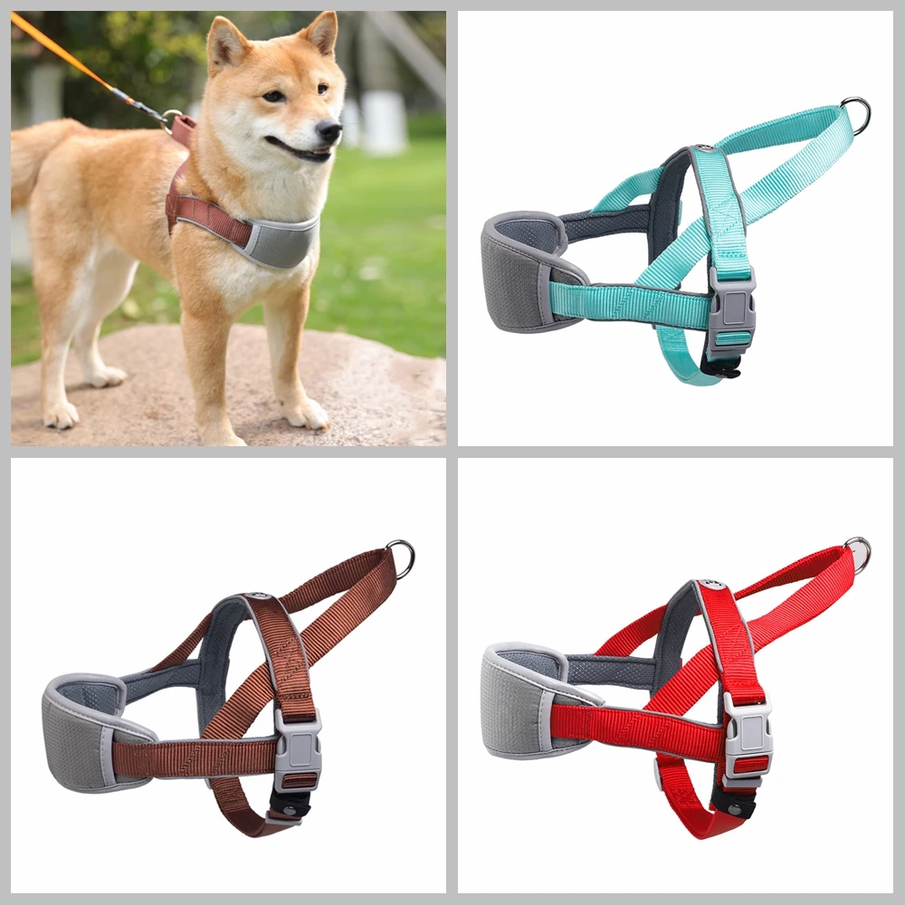 Arnés ajustable para perros y gatos, correa reflectante y transpirable, 5 tamaños, arnés tipo chaleco para perro, suministros para mascotas