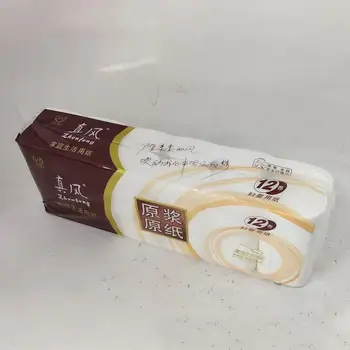 

Household Paper Roll Original Wood Pulp Fine And Soft Without Fluorescent Agent Water Absorption Is Stronger 12 Pcs hot