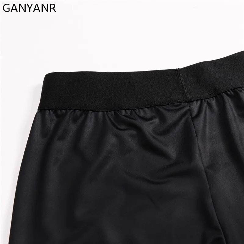 GANYANR Men Running Tights Basketball Compression Pants Legging Gym Sportswear Fitness Sport Sexy Yoga Track Workout Long Winter