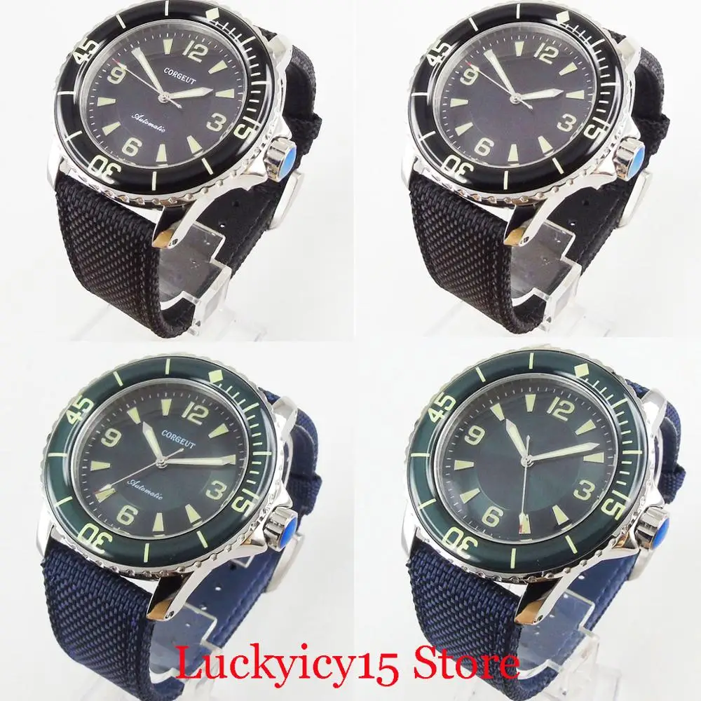 

CORGEUT Fashional 45mm Automatic Men Watch Green/Black Dial Automatic Movement
