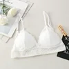 Dentelle Bralette soutien-gorge Sexy pour femmes sous-vêtements en dentelle florale V profond soutien-gorge Transparent dos nu brassière Lingerie soutien-gorge Push Up ► Photo 3/6