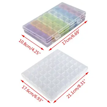 

56 Grids DIY Jewelry Box Rhinestone Embroidery Bead Organizer Storage Case