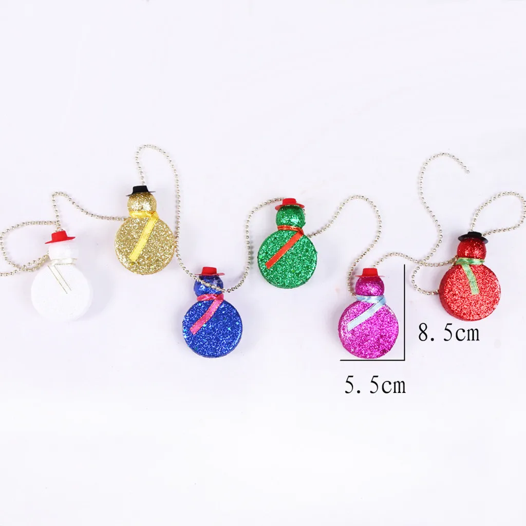 B 1pcs/set Hanging Pendant Christmas Dusting Snowman Chain Decor String Bells Chain christmas pendant Tree Pendant decoration F104 - Цвет: B
