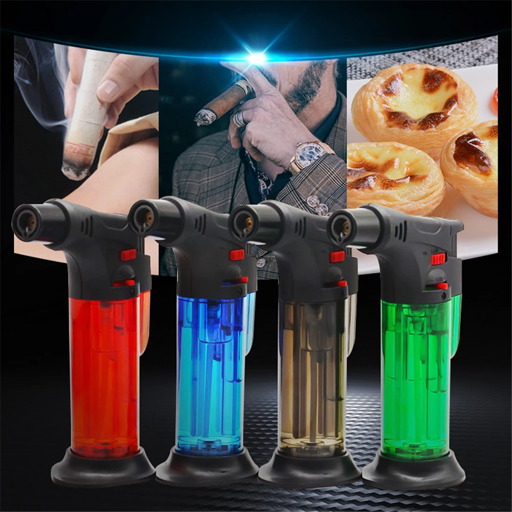 Outdoor Butane Gas Lighter Refillable Jet Flame Spray Gun