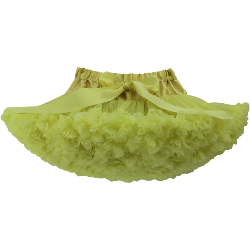 Юбка американка для девочек пачка танцев Желтая пышная Мягкая юбка девочек|girl