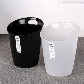 

Creative Trash Bin Simple Portable Kitchen Waste Basket Wide Open Bathroom Garbage Can With Side Handle Eco-friendly Recycle bin