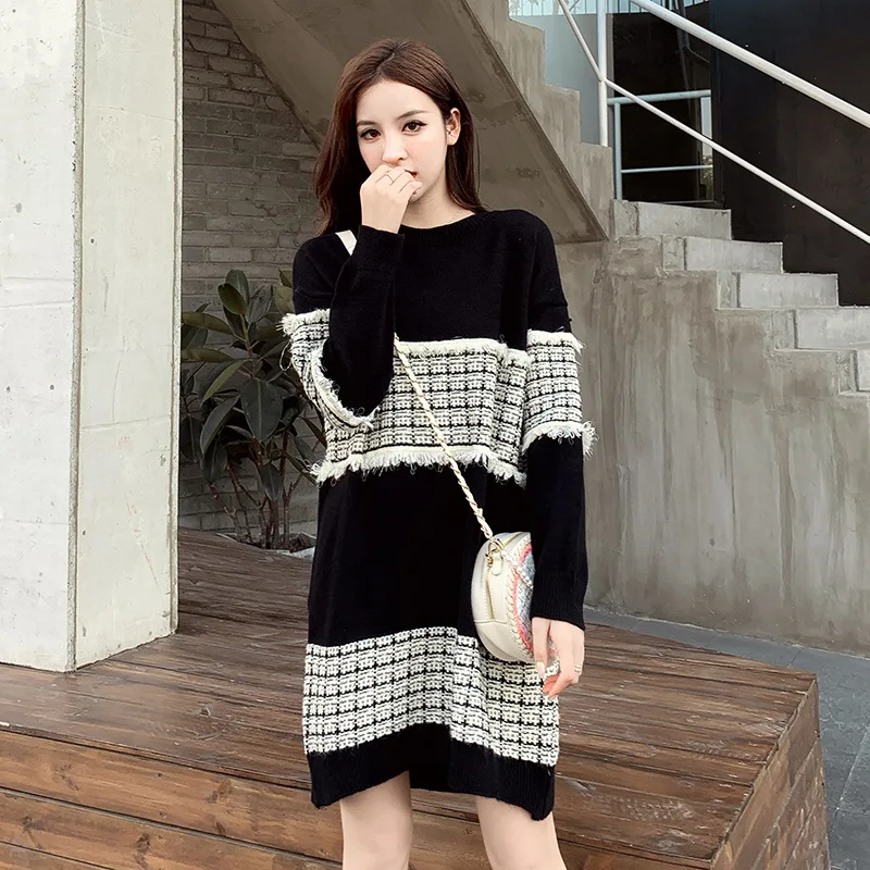 

Network Red Sweater Women's INS Fashion Laziness-Style Mid-length Autumn & Winter New Style Korean-style Loose-Fit Long Sweater