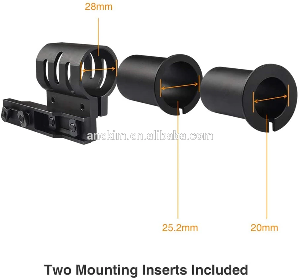 ANEKIM FL01 25.4mm Ring Tactical Flashlight Mount 1 inch Torch Mount Two-stage separation for keymod handguard Rail