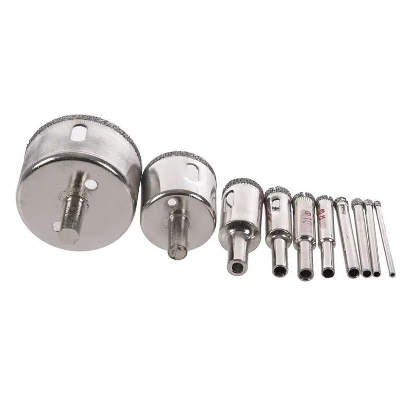 10 шт. Алмазная кольцевая пила набор сверл плитка керамическая резка стекло