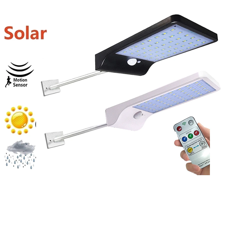 

Solar Lights Outdoor 48 LED Waterproof Motion Sensor Security Light Detachable Design Wall Light for Driveway Garden remote