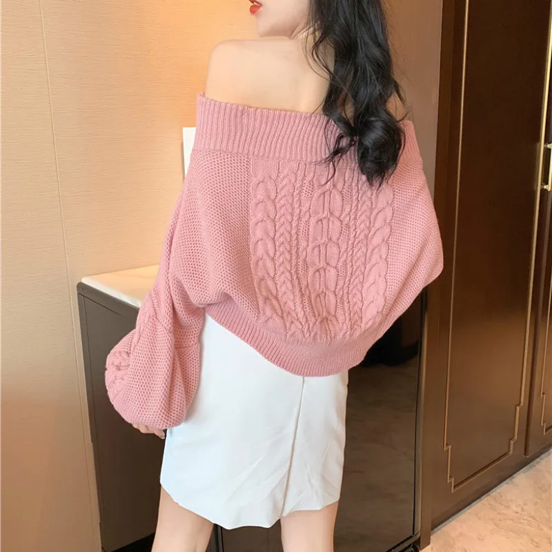 New Korean fashion sexy sweater / off shoulder / Knitted Top New Korean fashion sexy sweater / off shoulder / Knitted Top