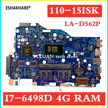 

BIWP4/P5 LA-D562P for Lenovo Ideapad 110-15isk Laptop motherboard with i7-6498D 4G memory R5 M430 2G 100% test OK Free shipping