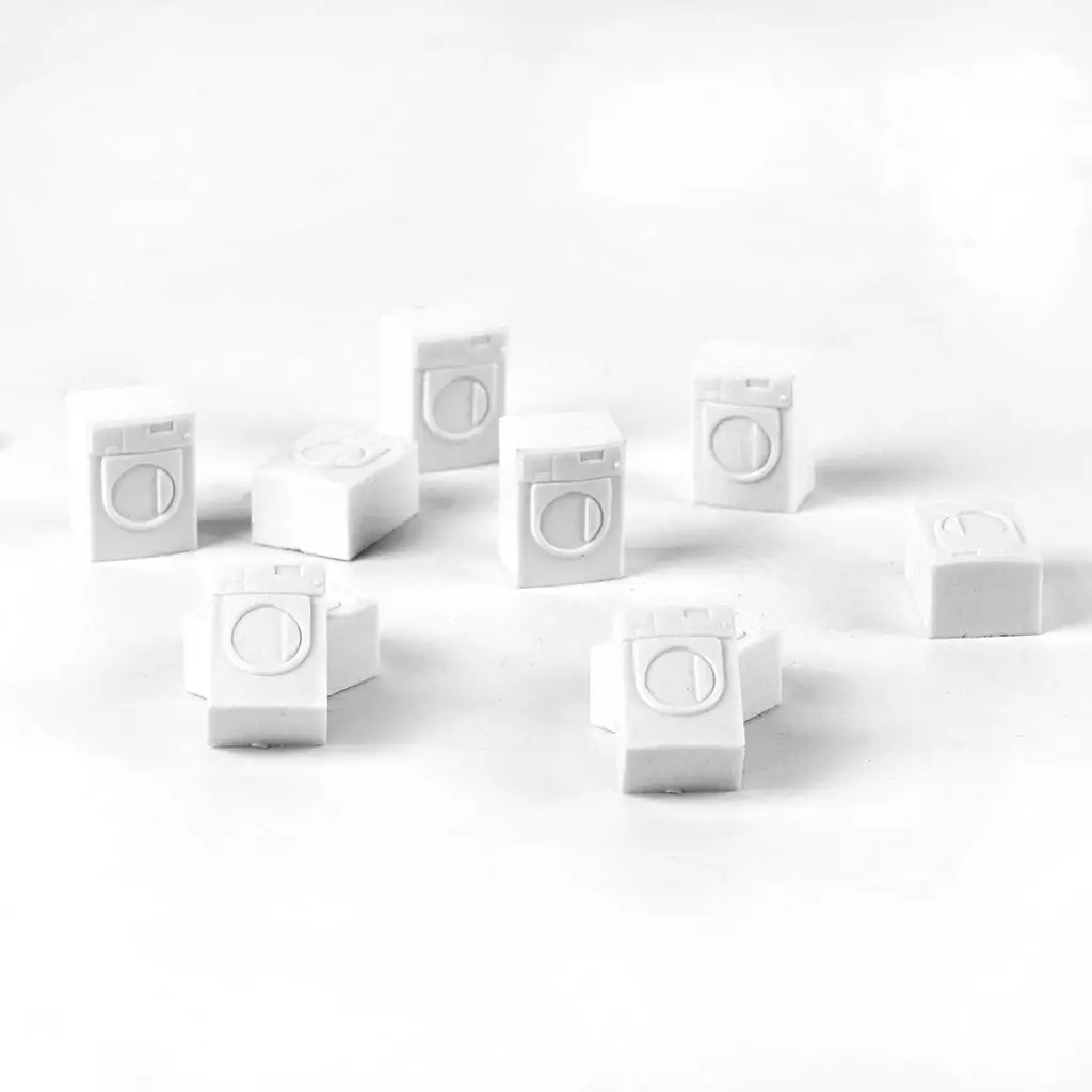 1:50 Scale Miniature Washing Machine Model for O Gauge Model Train Scenery Diorama Supplies, Pack of 10