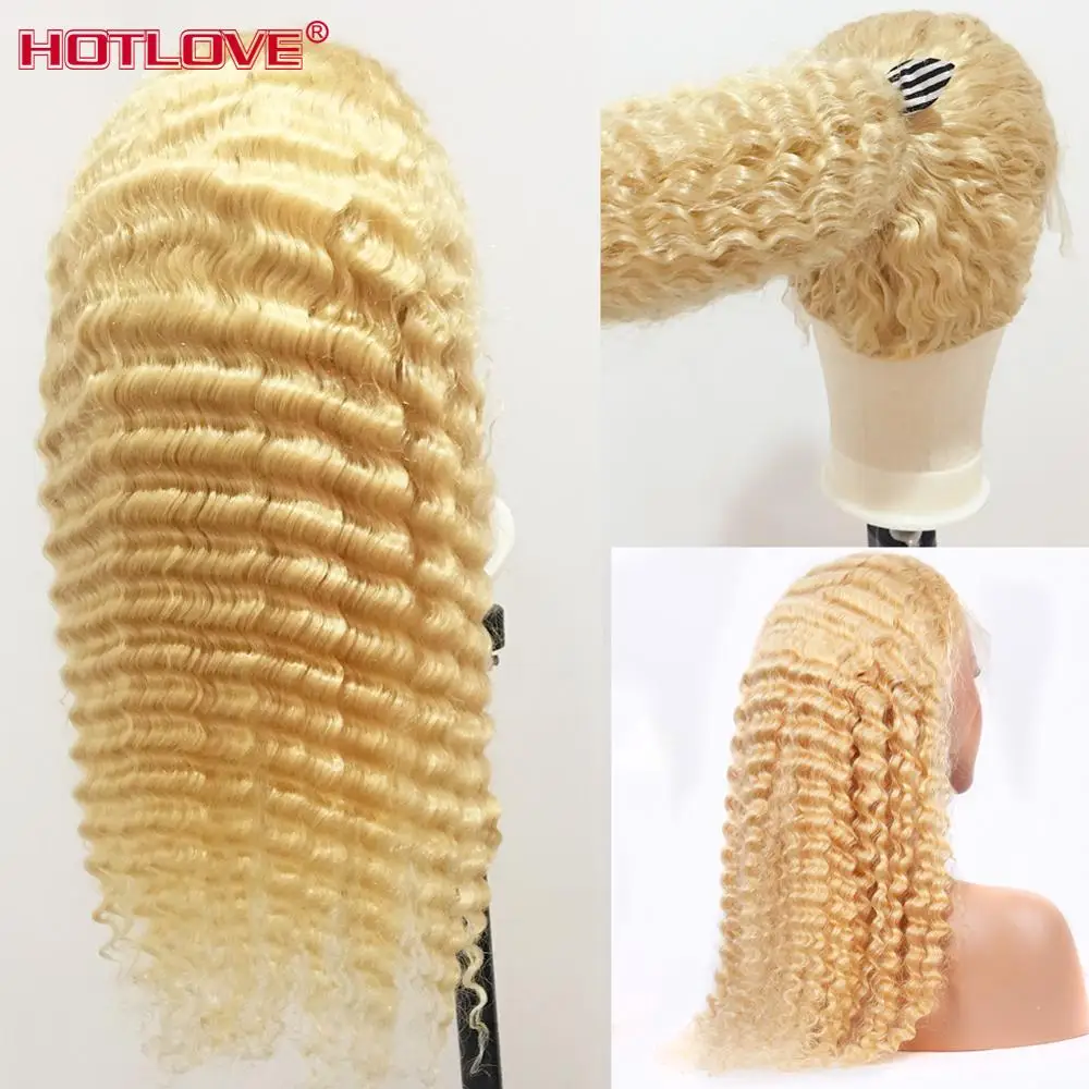 

613 Blonde Lace Front Human Hair Wigs Brazilian Loose Deep Wave Wigs 13x4 Lace Front Wigs 613 Blonde Hair Wigs Remy 150% Den