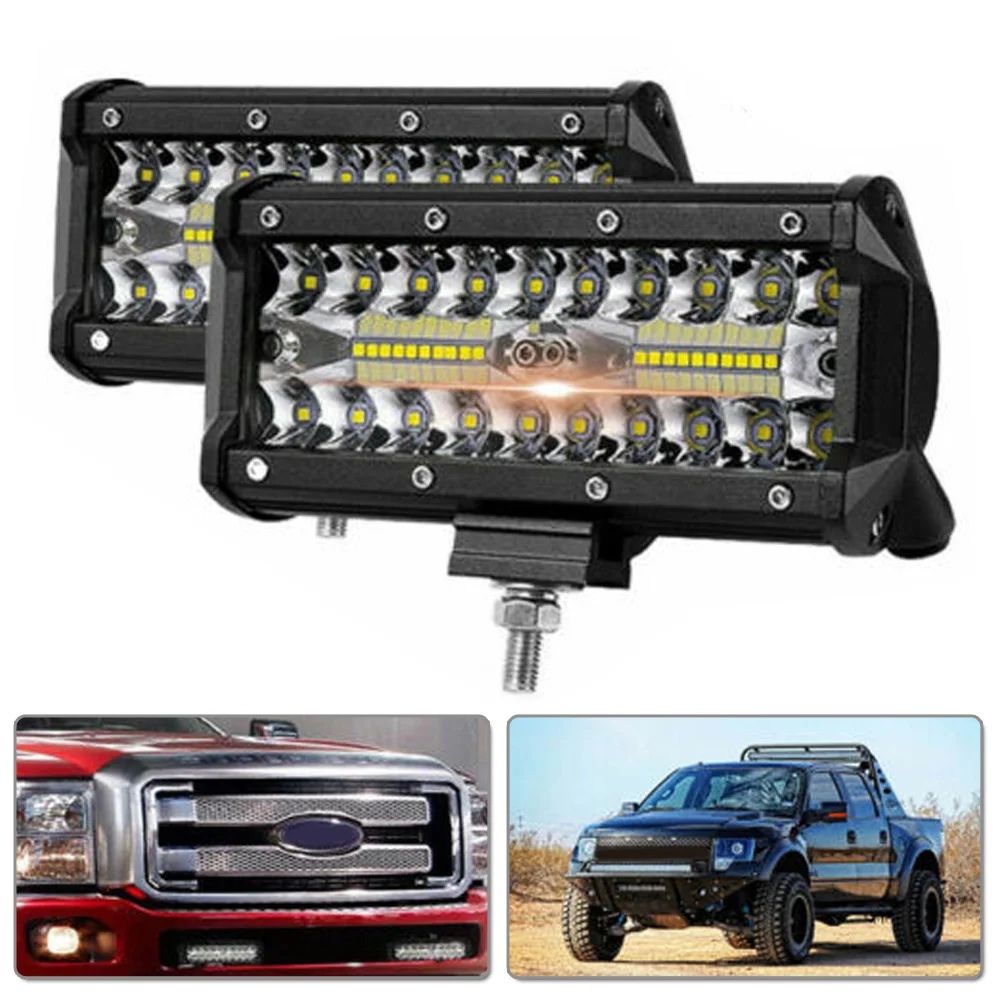 4 шт./компл. 7 автомобиля 120W светодиодный рабочий светильник бар точечный светильник Потолочные Светильник лампы для грузовика