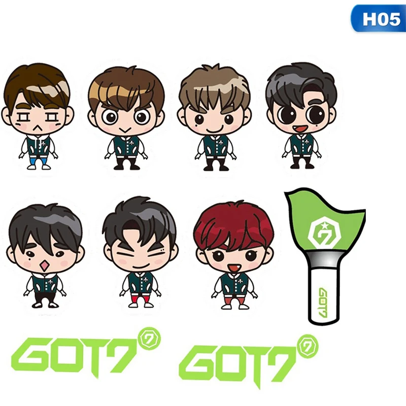 Дважды NCT EXO GOT7 черно-розовые Пузырьковые наклейки Трехмерные наклейки любовные буквы Мультяшные наклейки Версия - Цвет: 05