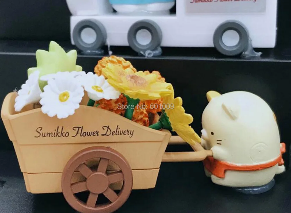 EMS 30/лот 6 стилей Festooned Vehicl Sumikko 5 см ПВХ фигурки Куклы для детей