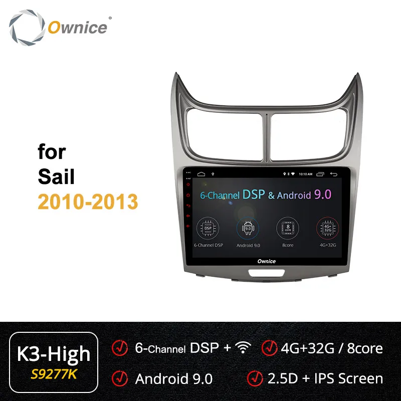 S9277 K3-High Ownice K1 K2 K3 K5 K6 " 8 Core Android 9,0 2 Din автомобильный DVD плеер для Chevrolet Парус 2010 2011 2012 2013 360 панорама DSP 4 аппарат не привязан к оператору сотовой связи - Цвет: S9277 K3-High