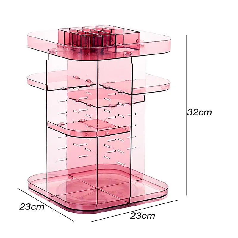 Dozzlor 1 шт. 360 градусов вращающаяся стойка для хранения косметики ювелирные изделия и помада чехол Подставка для дисплея Косметическая Коробка органайзер для макияжа
