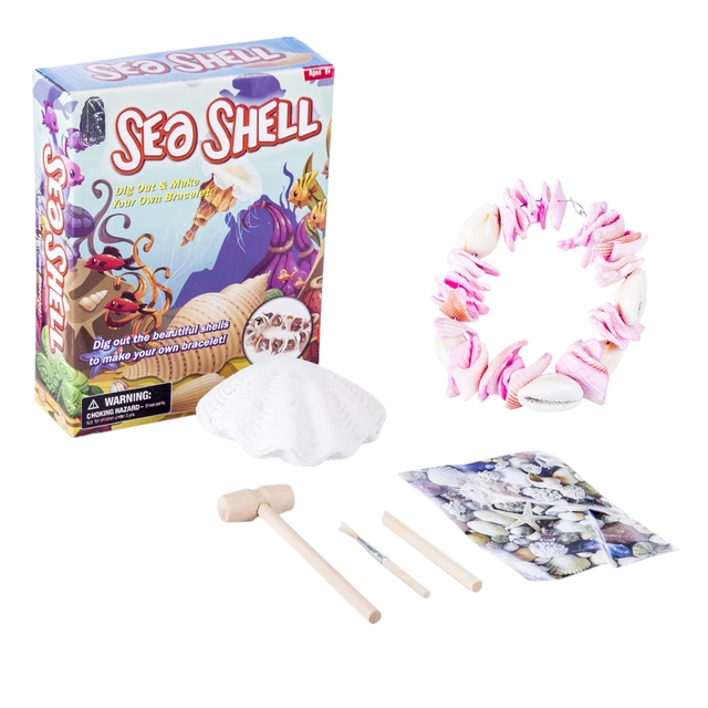 US $20.80 Rowsfire Children Educational Seashell Bracelets Fossil Excavation Toy Kits with Environmentally Fr