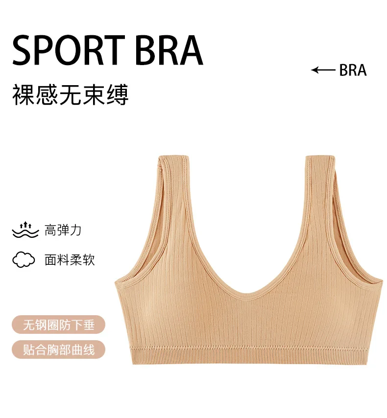 bra sets ATHVOTAR 2PCS Women Bra Set Sport Seamless Underwear Set V-Neck Breathable Bra Top Sexy Panties Thongs sexy bra and panty set