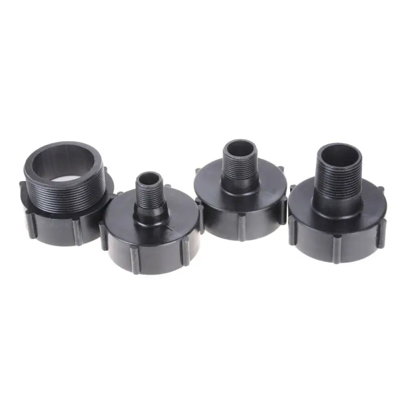 1 шт. IBC черный пластик Tote бак дренажный адаптер воды сад установки грубой резьбой
