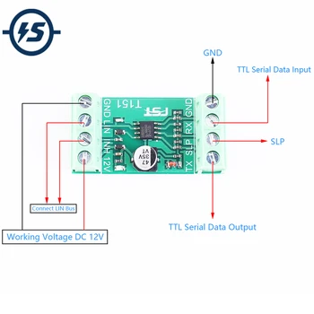 

TTL UART to LIN Bus Converter Data Analyzer TJA1020 K_LINE Date Bus Module