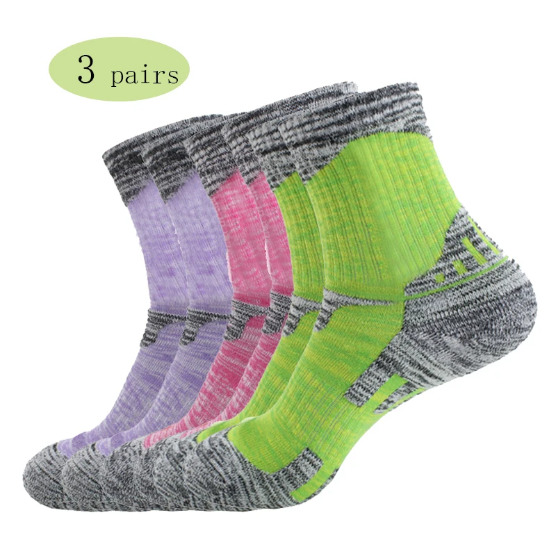 3 пары походные прогулочные носки для женщин мягкие удобные фитнеса катания на