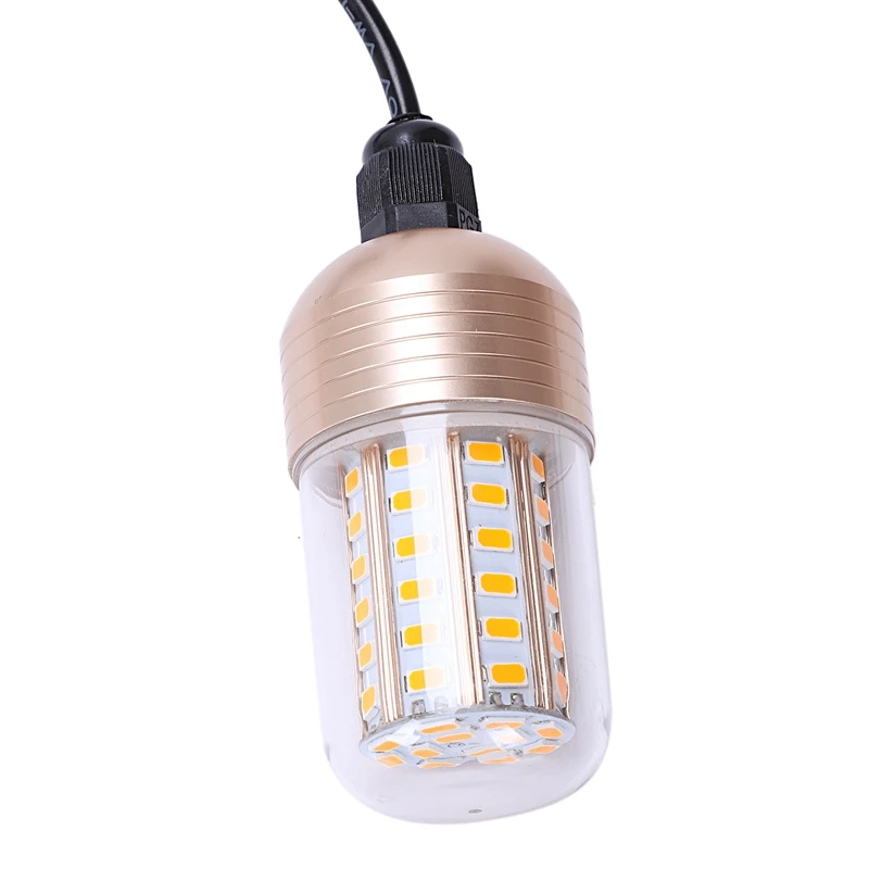 EASY-12V 30 Вт Светодиодный светильник для подводной ночной рыбалки, светильник для рыболокатора со шнуром, погружной светодиодный светильник, приманка для кальмаров