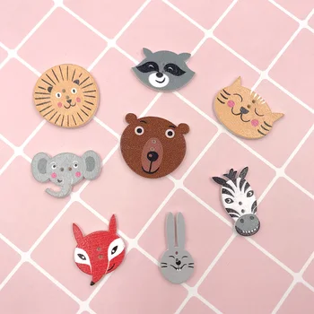 

100Pcs Mixed Cartoon Animals Wooden Buttons for Crafts Scrapbooking DIY Kids Clothing Sewing Accessories Wood Button Decoration