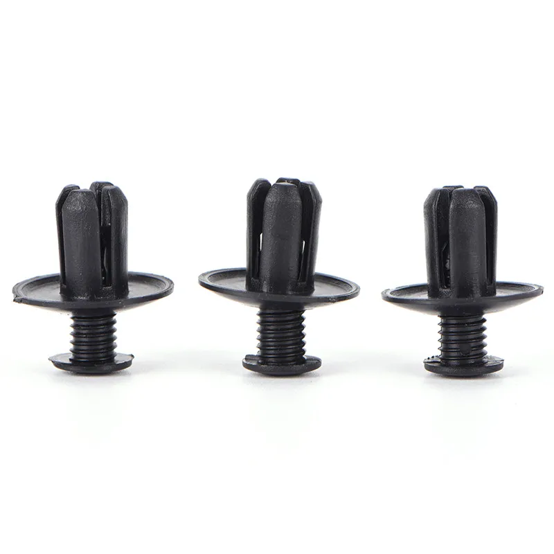 50pcs Auto Car Bumper Fender Retainer Push Black Plastic Clips Fasteners 20mm*20mm