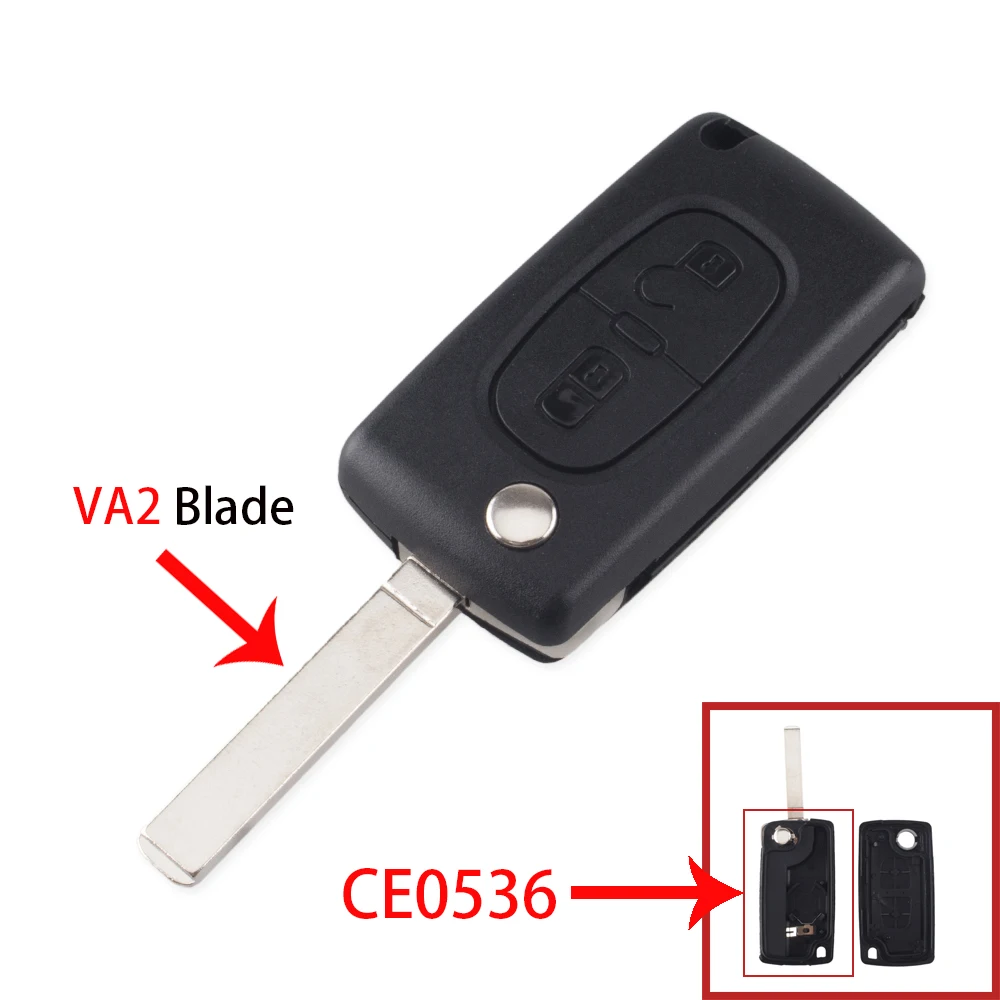 Dandkey 2 кнопки для Peugeot 307 408 308 3008 Fob CE0536 CE0523 дистанционный Автомобильный ключ