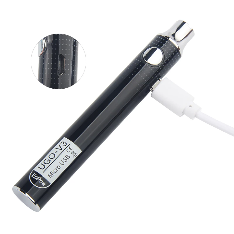 2 шт. EVOD Preheat VV переменное напряжение микро USB Электронная сигарета вейпер ручка батарея с eGo зарядное устройство 510 нить UGO V3 испаритель 650 900 мАч