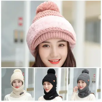 

Winter Hat And Scarf Set Real Raccoon Fur Pompom Hat Fleece Liner Pom Pom Beanie Baby Girls Boys Cap