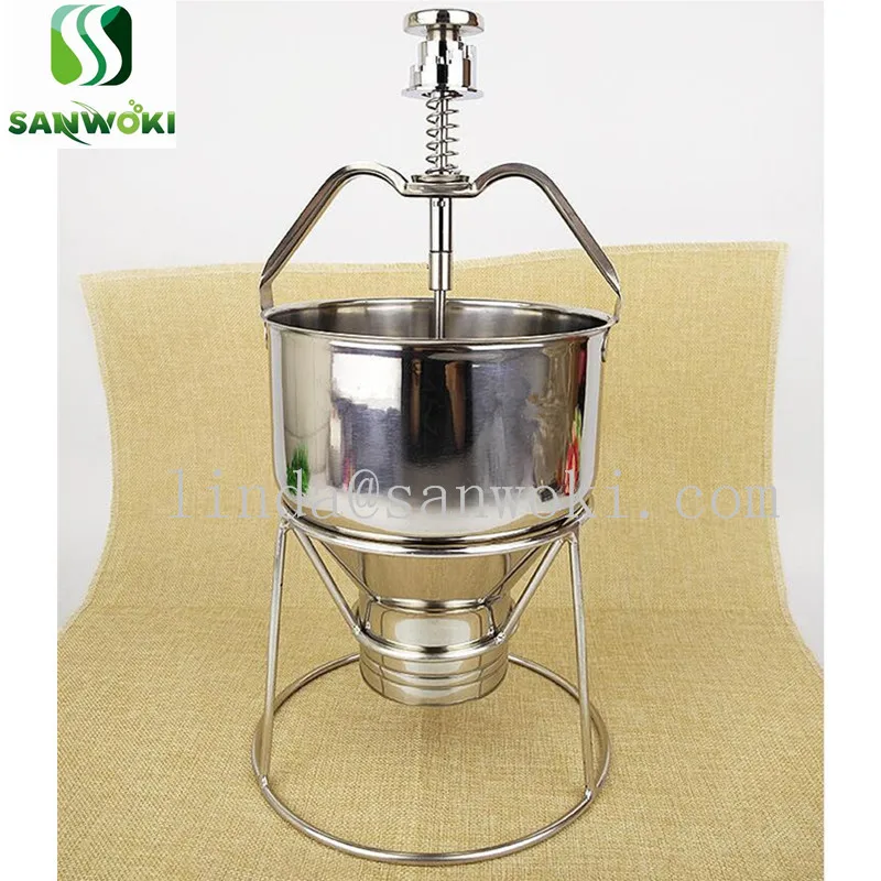 Embudo De Acero Inoxidable Con Base - Para Repostería, Dispensador De Masa De Gofres Y Panqueques, Fácil Limpieza