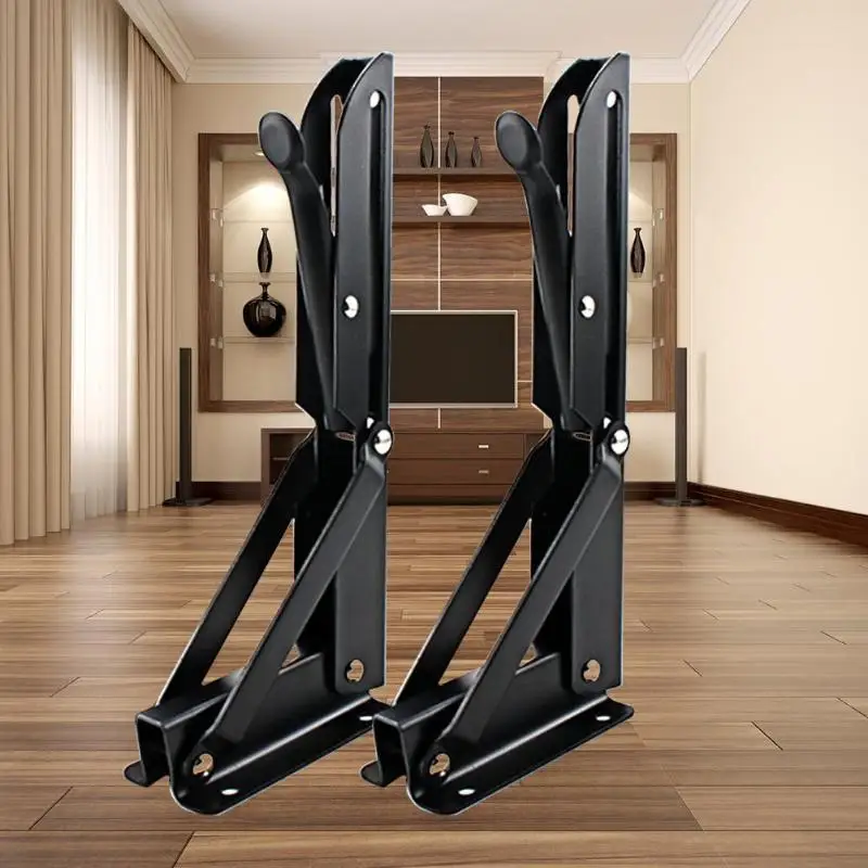 

2pcs Triangular Folding Bracket Metal Release Catch Support Table Shelf Folding Shelf Bracket Home Furniture Hardware
