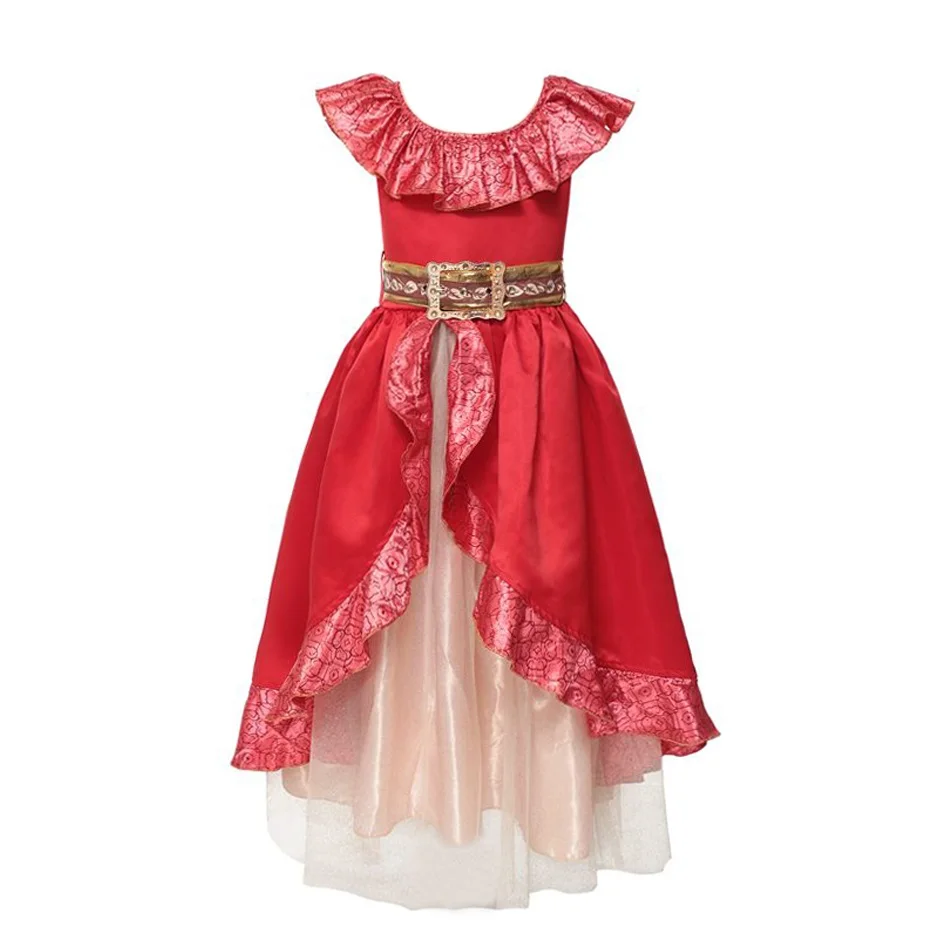 Elena Dress only MUABABY девушки платье принцессы Елены; Верхняя одежда с изображением героя мультфильма «Елена из авалора» карнавальный костюм принцессы; платье для детей с блестками; Делюкс вечерние платье Рождественский подарок на Хэллоуин - Цвет: Elena Dress only