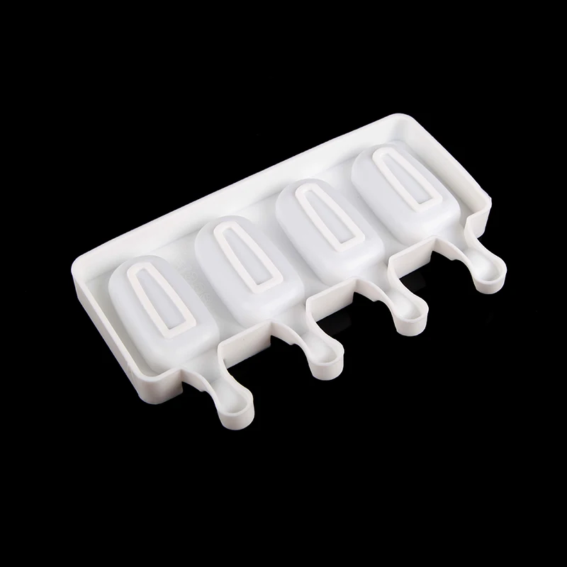 4/8 Holes Silicone Ice Cream Mold Ice Cube Tray Chocolate Popsicle Moulds DIY Dessert Homemade Baking Tools IcePop Makers