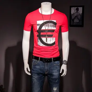 

Men's long-sleeved T-shirt 2020 new spring and autumn embroidery compassionate round neck Slim mercerized cotton bottoming shirt
