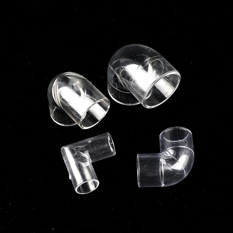 1/2/5/10pcs 90° Acrylic Elbow Connector Transparent Pipe Fittings Aquarium Water Tubo Joints Clear Plexiglass Tube Suppliers