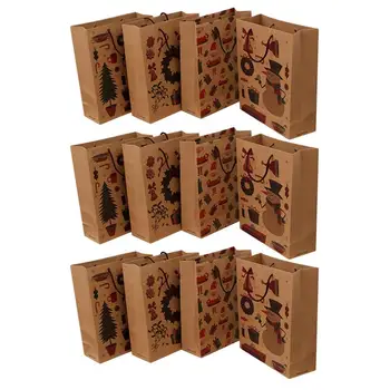

20Pcs Christmas Style Paper Gift Bags Christmas Themed Delicate Gift Bags Packaging Bags for Festival