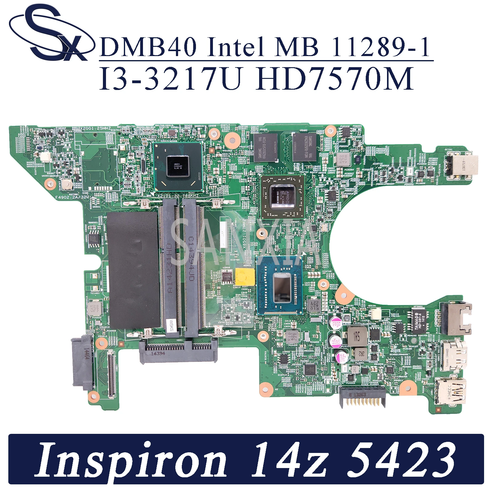 KEFU DMB40 Intel MB 11289-1 Материнская плата для ноутбука Dell Inspiron 14z 5423 оригинальная